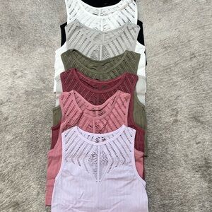 Yahada Women's Knit Tank Tops - Black, White, Gray, Pink, Marve, Green, lavender